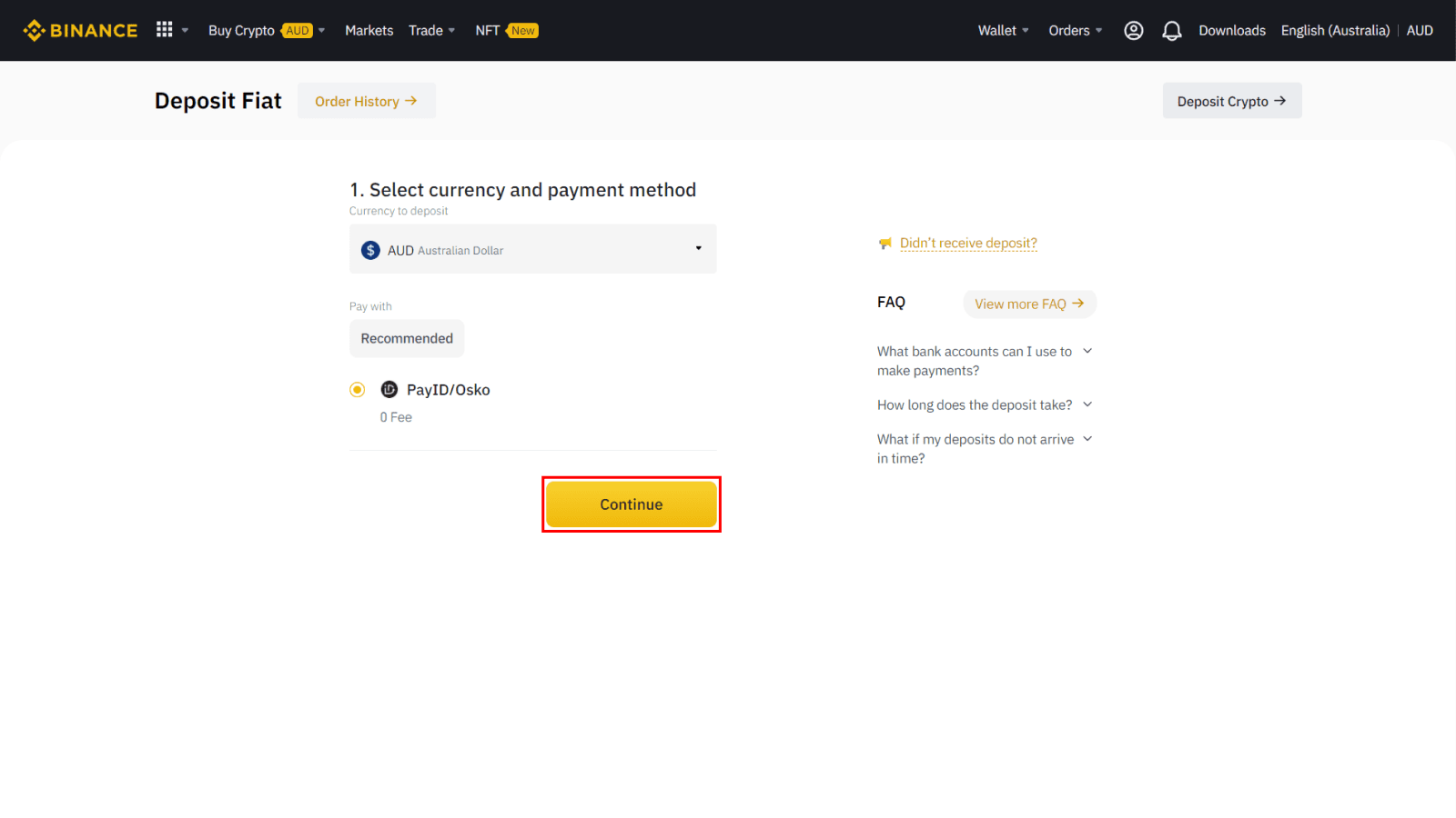 Kako položiti/povući AUD pomoću PayID/Osko na Binanceu putem web i mobilne aplikacije Kako položiti/povući AUD pomoću PayID/Osko na Binanceu putem web i mobilne aplikacije