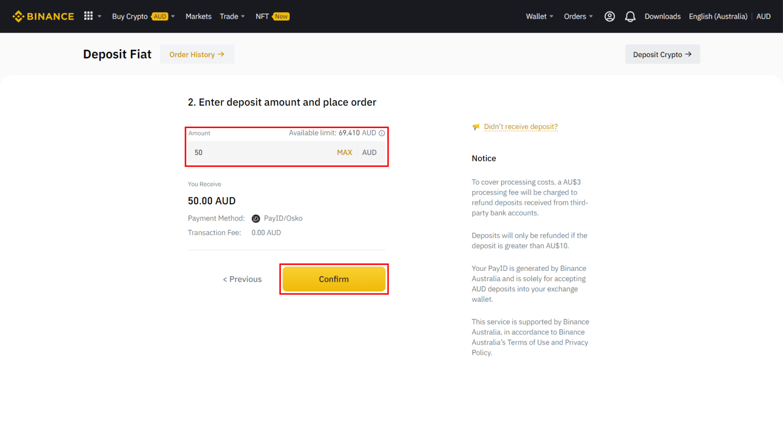 Kako položiti/povući AUD pomoću PayID/Osko na Binanceu putem web i mobilne aplikacije Kako položiti/povući AUD pomoću PayID/Osko na Binanceu putem web i mobilne aplikacije