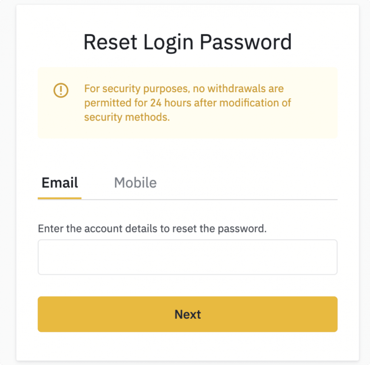 How to Reset Binance Password How to Reset Binance Password