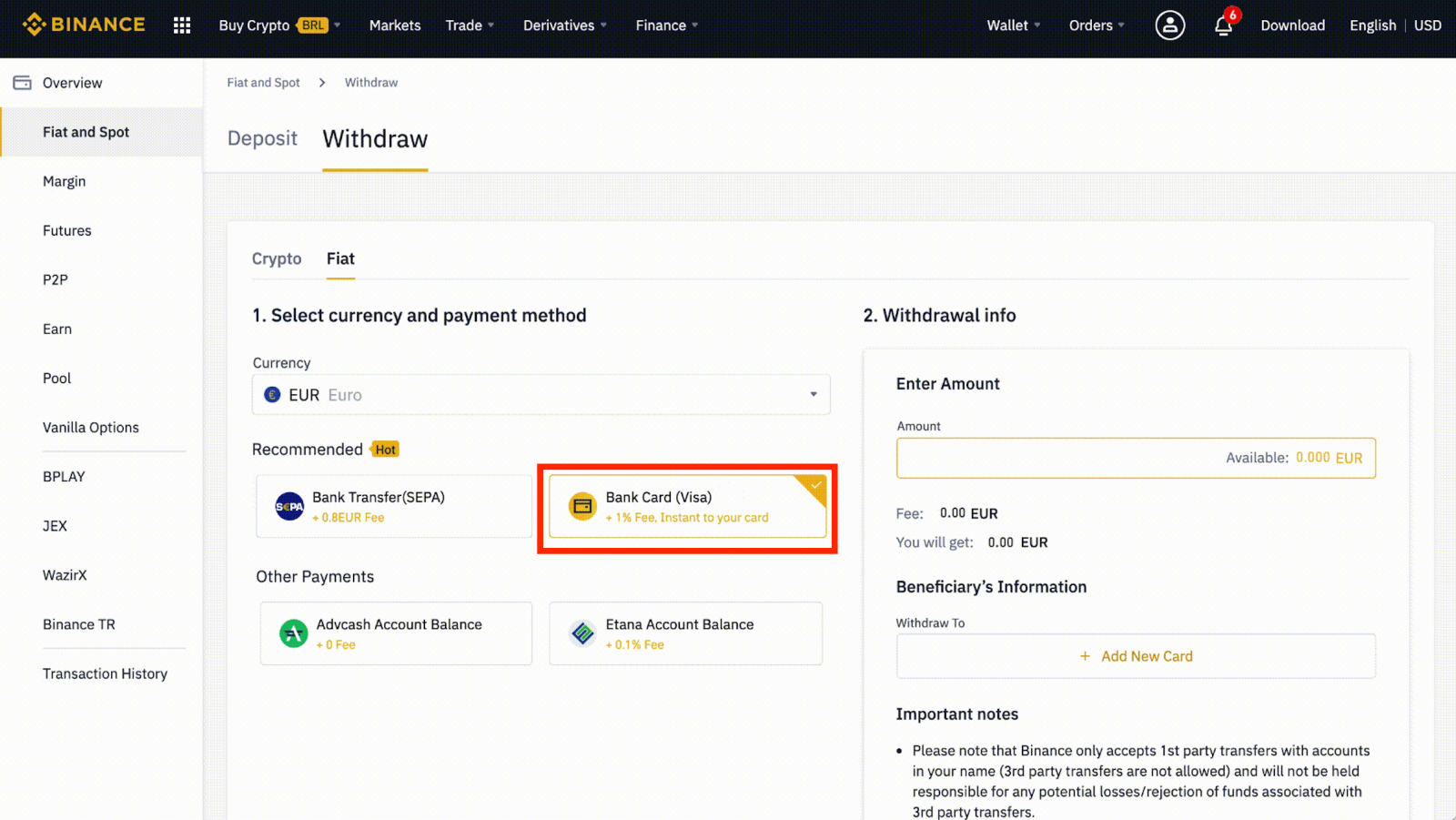 Paano mag -atras ng pera sa Binance mula sa Fiat Wallets hanggang Credit/Debit Cards Paano mag -atras ng pera sa Binance mula sa Fiat Wallets hanggang Credit/Debit Cards