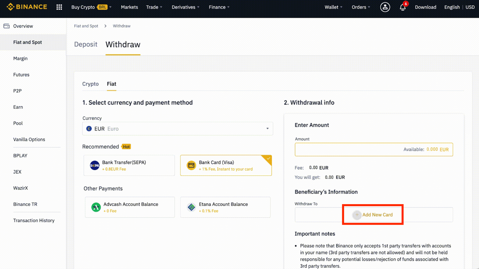 Paano mag -atras ng pera sa Binance mula sa Fiat Wallets hanggang Credit/Debit Cards Paano mag -atras ng pera sa Binance mula sa Fiat Wallets hanggang Credit/Debit Cards