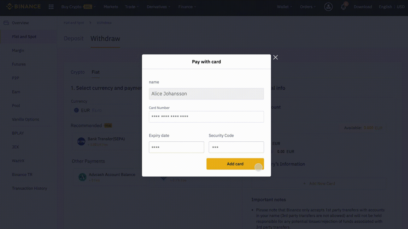 Paano mag -atras ng pera sa Binance mula sa Fiat Wallets hanggang Credit/Debit Cards Paano mag -atras ng pera sa Binance mula sa Fiat Wallets hanggang Credit/Debit Cards