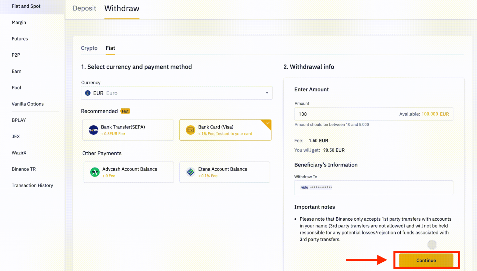 Paano mag -atras ng pera sa Binance mula sa Fiat Wallets hanggang Credit/Debit Cards Paano mag -atras ng pera sa Binance mula sa Fiat Wallets hanggang Credit/Debit Cards